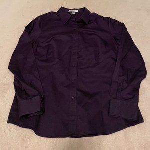 Purple Collar Button Down Shirt
